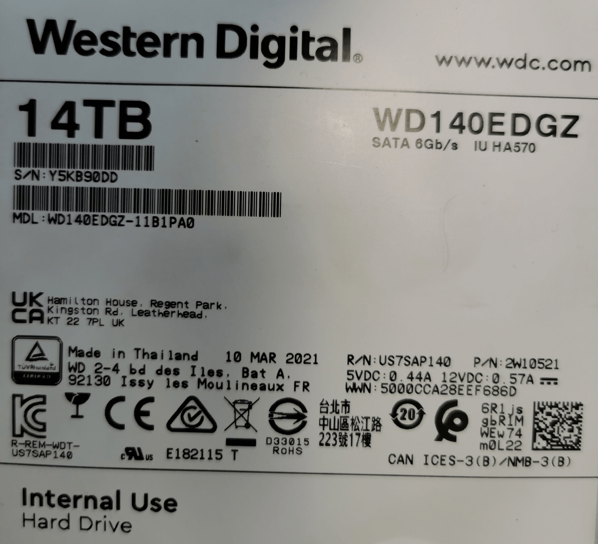 Western Digital 14 TB duomenų atstatymas